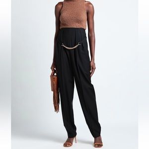 Ports 1961 wool & mohair dress pants with chain belt